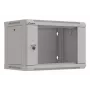 Armário de rack LANBERG WF03-5306-10S 19 polegadas 6U cinzento com porta de vidro