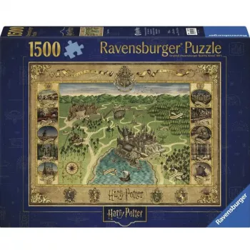 Puzzle Ravensburger Hogwarts Mapa 1500 peças – Ravensburger 1500 peças