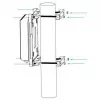 ALLNET ALL-SGO83-Pole-Kit switch não gerido para exterior, 3 portas Gigabit, 100W, incl. kit de montagem em poste