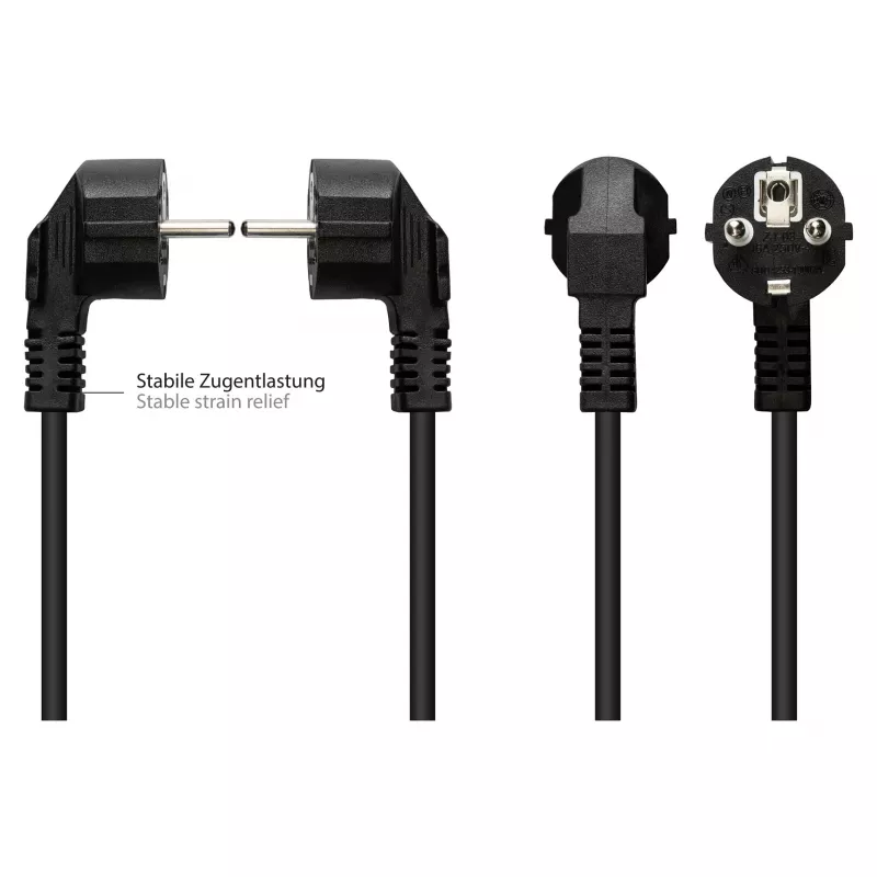Good Connections P0150-S050 - 5 m - Ficha de rede tipo E+F - Conector fêmea C15 - H05V2V2-F - 250 V