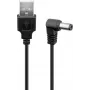 Cabo USB-DC Goobay 5,5 x 2,1 mm, 1,5 m, preto - para transferência de energia da porta USB-A para dispositivos DC (55159)