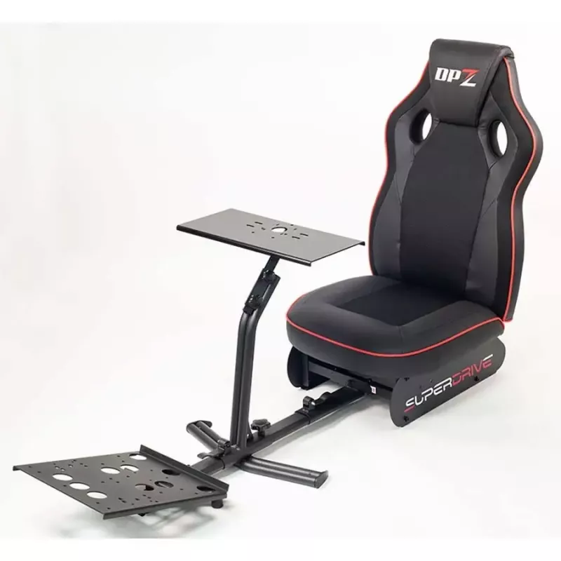 Cockpit de corridas Subsonic SA5681 preto vermelho pele sintética malha metal