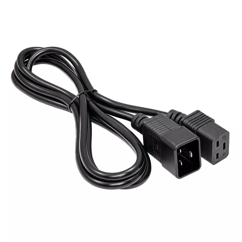 Cabo de extensão para servidor Akyga AK-UP-03 IEC C20 para C19, 1,8 m, preto