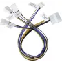 Cabo de ligação para ventoinha de PC Akasa [3x ficha de ventoinha de PC 4 pinos - 1x conector de alimentação IDE 4 pinos, conector de alimentação IDE 4 pinos] 0,30 m preto