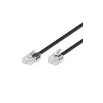 Wentronic 6m Cabo RJ-11/RJ-45 - RJ-11 - RJ-45 - Macho/macho - preto - TEL 6P4C-8P4C (68577)