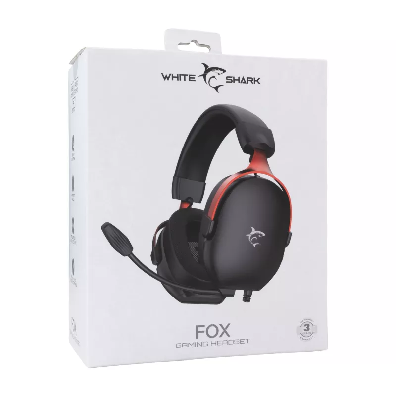 Auscultadores White Shark GH-2445 Fox preto