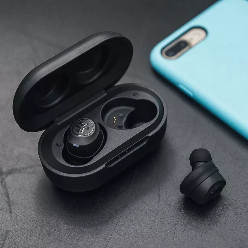 Auscultadores JLab JBuds Air True sem fios in-ear USB Type-A Bluetooth preto (IEUEBJBUDSAIRRBLK82)