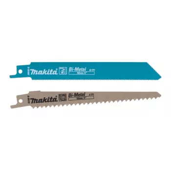 Serra sabre Makita DJR187Z, 18V Li-Ion, curso 32 mm, velocidade de curso 2.300–3.000 min⁻¹, profundidade de corte madeira 255 mm, metal 130 mm