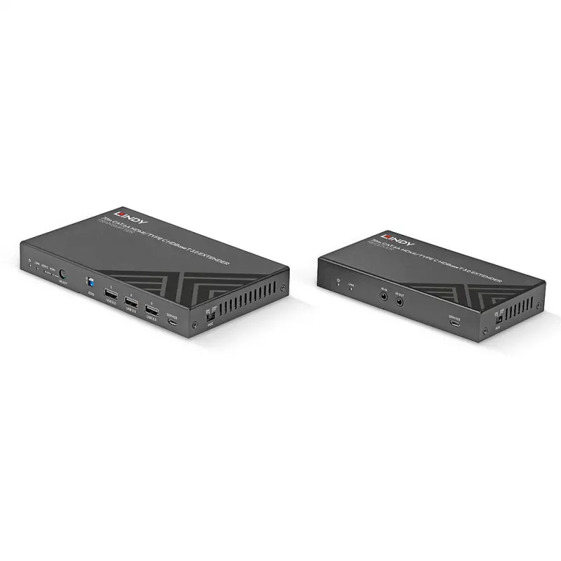 Extensor KVM Lindy 70m Cat.6A HDMI 4K60 e Type C HDBaseT 3.0