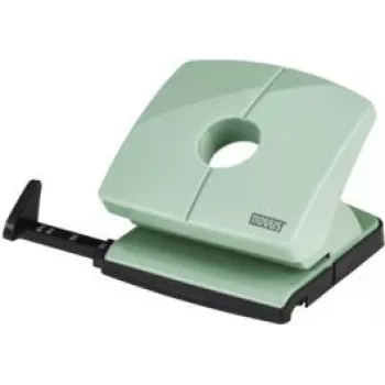 Perfurador de papel NOVUS B220 ColorID mellow mint — perfurador de mesa de 2 furos, capacidade até 30 folhas
