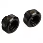 Adaptador G1/4 polegadas rosca macho para tubo rígido 14 mm, BitsPower Touchaqua TA-FH14-GB, pack de 2, preto