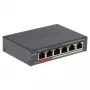 Switch de rede Hikvision DS-3E0106P-E/M(B) — switch Ethernet PoE de 6 portas