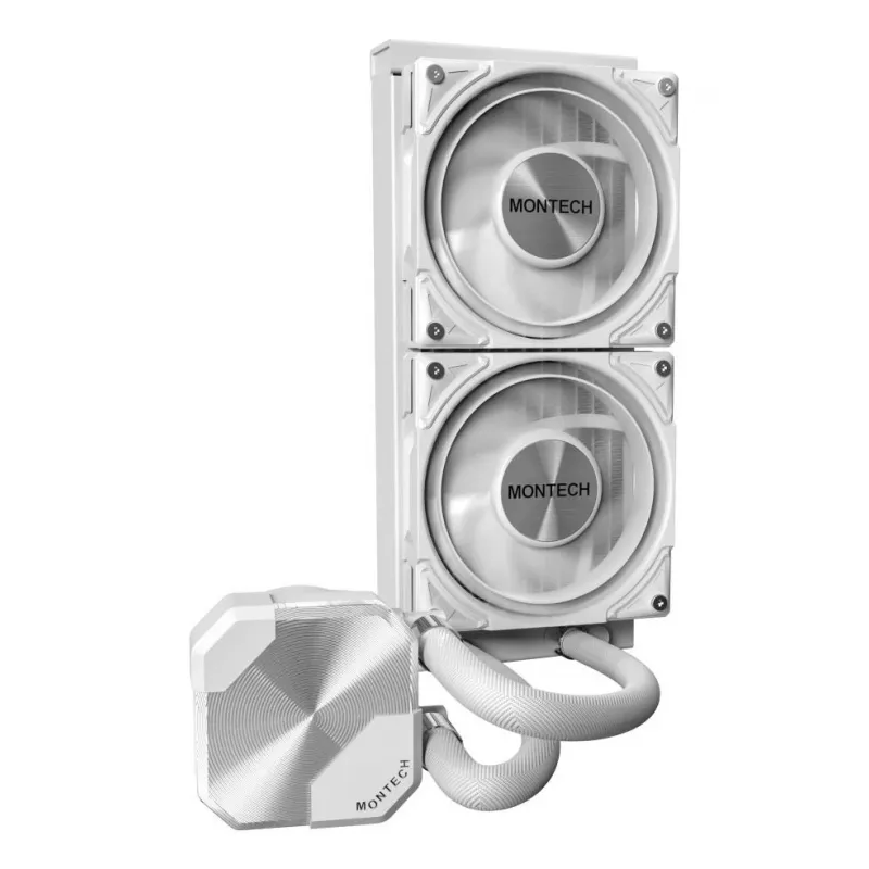 Refrigeração líquida all-in-one para processador Montech HyperFlow Silent 240 12 cm branco 1 unid.