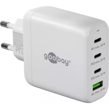 Goobay 64822 Carregador para dispositivos móveis Auscultadores - Portátil - Smartphone - Tablet Branco AC Carregamento rápido Interior (64822)
