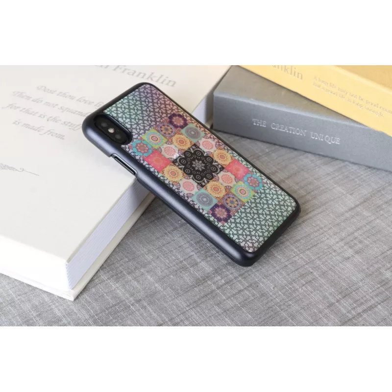 Capa para smartphone iKins para iPhone XS / XS S — design Flower Garden, preto