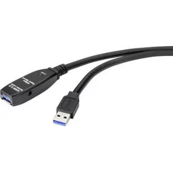 Cabo USB Renkforce RF-4598346 10 m USB 3.2 Gen 1 (3.1 Gen 1) USB A preto (RF-4598346)