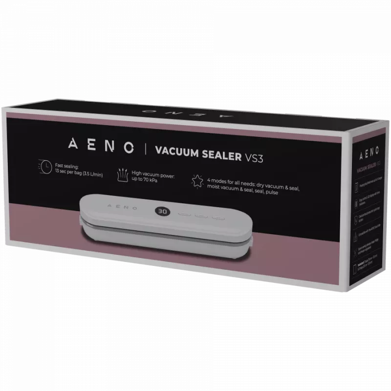 Máquina de vácuo, branca, ecrã LED, 80 W, -65 kPa (±5 kPa)