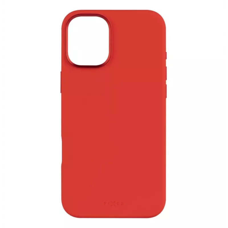 Capa traseira FIXED para Apple iPhone 16 Plus — MagFlow silicone líquido, vermelho