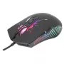 Rato gaming Manhattan com LEDs, com fios, sete botões, roda de scroll, 7200 dpi, preto com iluminação LED, três anos de garantia