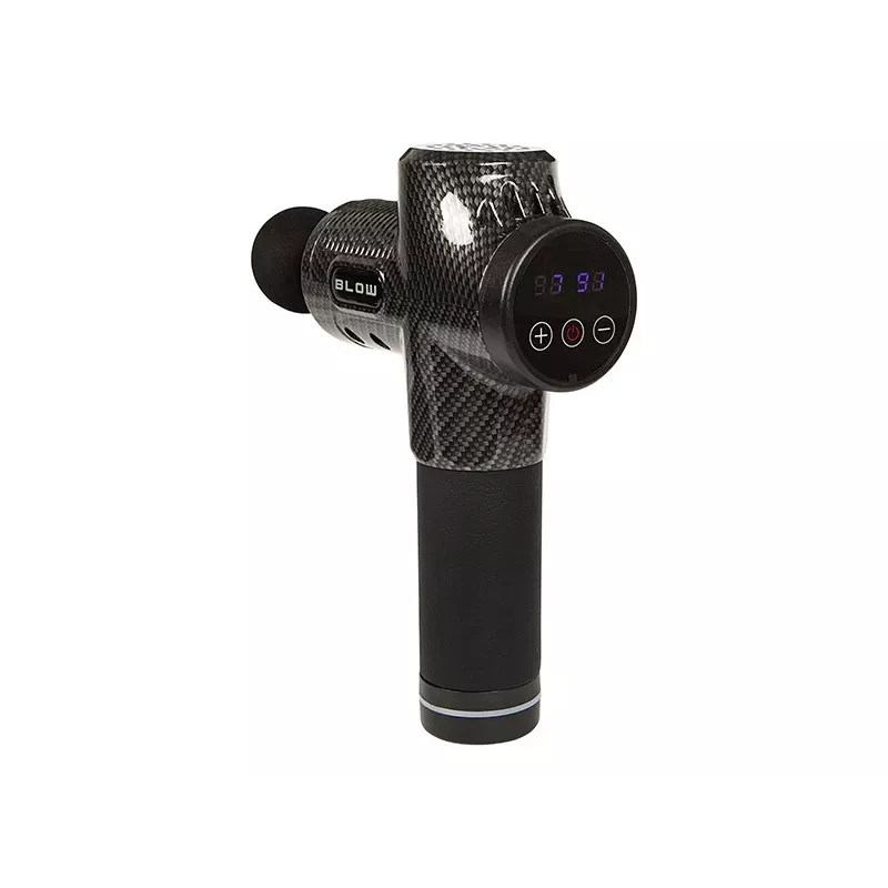 BLOW Wave 4000 44-340# pistola de massagem, 30 velocidades, 10 acessórios, 100 W, ecrã tátil LCD, USB-C, preta