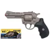 Revólver de metal de brinquedo Pulio Police 33/0 (modelo 15533) – construção em metal, disparo de projétil de brinquedo