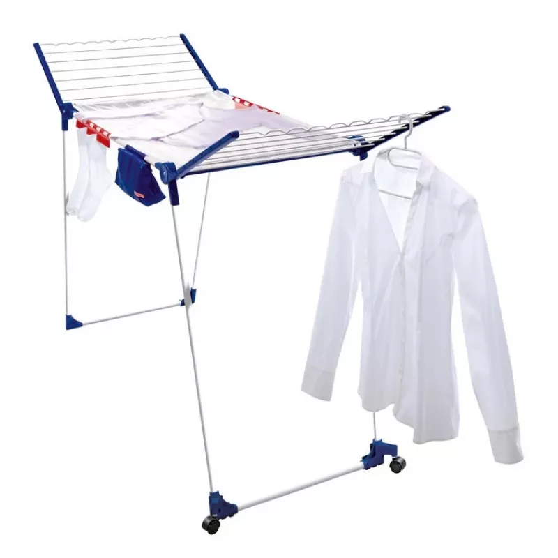 Estendal de chão Leifheit Pegasus 200 — azul/branco