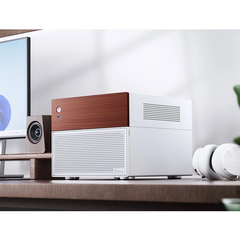 Caixa de computador Micro-Tower Jonsbo N4 BRANCA Mini-ITX com vidro temperado