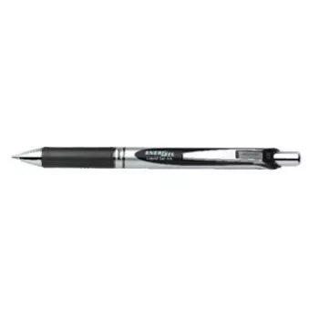 Esferográfica retrátil com clipe Pentel Energel XM Click preto
