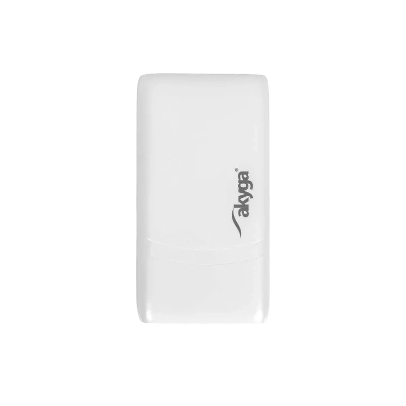 Akyga AK-CH-32 carregador USB-C GaN plano 65 W, 2 x USB-C PD, branco
