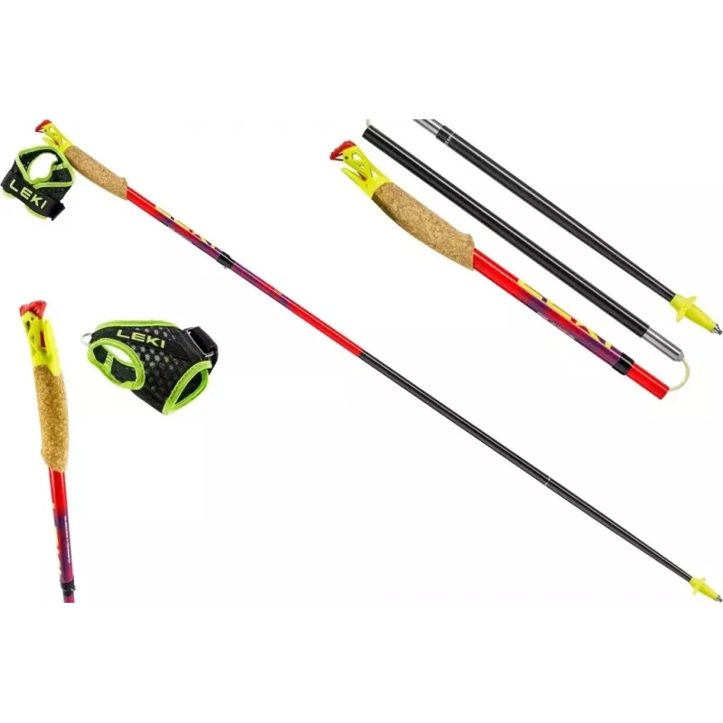 Bastões de trekking LEKI TRL ULTRATRAIL FX ONE, 125 cm vermelho