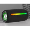 Altifalante estéreo portátil TRACER Stripe preto — 10 W RMS, Bluetooth/com fios, USB-A e USB-C, MicroSD, bateria integrada (até 5 h)