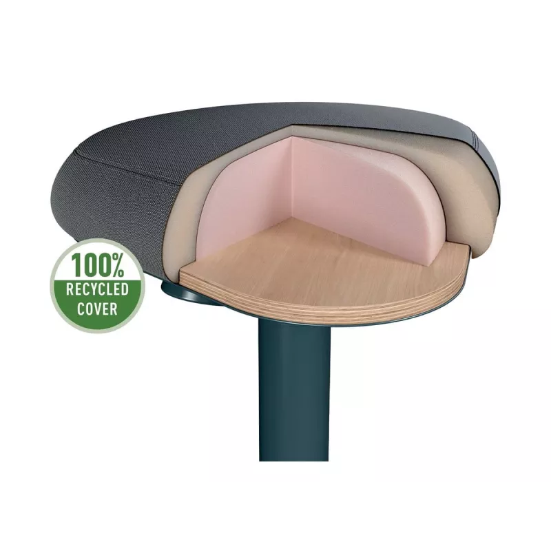Cadeira de escritório Leitz 65440089 assento acolchoado cinzento estrutura em plástico