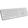 Teclado Logitech MX Keys S para Mac de escritório RF Wireless + Bluetooth QWERTZ alemão alumínio branco