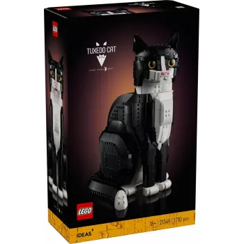 Conjunto LEGO Ideas 21349 Gato Tuxedo — modelo de tijolos colecionável, peça de exposição
