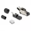 Conector de cabos DeLOCK 86017 RJ45/LSA preto prateado ficha