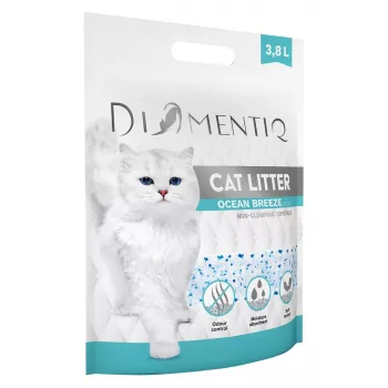 Areia aglomerante DIAMENTIQ Diamentiq Ocean Breeze 3,8 l — granulado de silicone, 1,5 kg, antibacteriano, sem pó