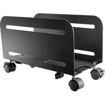 SpeaKa Professional Suporte para PC Chão, Suporte SP-PCS-150 SP-9009204 Preto suporta até 10 kg (SP-9009204)