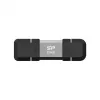 Pen drive Silicon Power 256 GB USB Type-A / USB Type-C, USB 3.2 Gen 1, tampa de alumínio e borracha