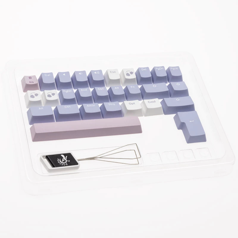 Conjunto de teclas Ducky Macaron PBT Doubleshot 133 teclas para teclados mecânicos, Ducky DCA132-USMACOEPD1