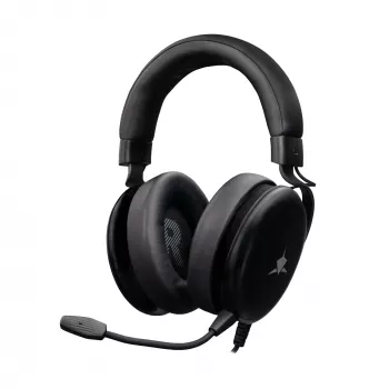 Headset gaming White Shark GH-2540 Elephant preto com iluminação RGB e microfone removível