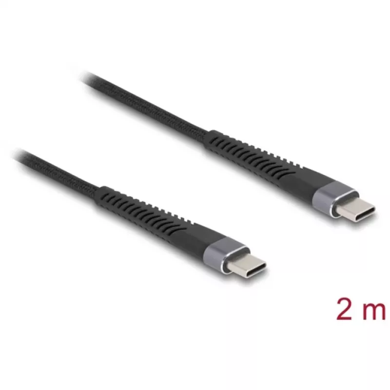 Cabo USB DeLOCK USB 2.0 2m USB-C preto 81125