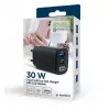 Carregador móvel Gembird TA-UC-PDQC30LCD-BK-01 carregamento rápido preto