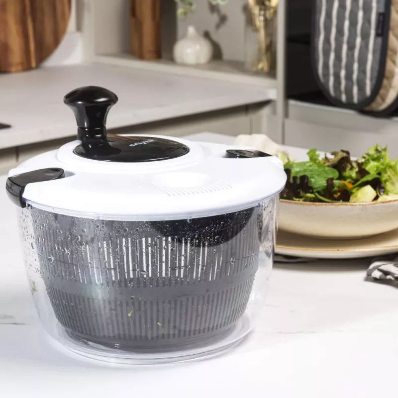Centrifugadora de salada Salter BW13899EU7 capacidade 5 L, tigela e cesto de plástico sem BPA