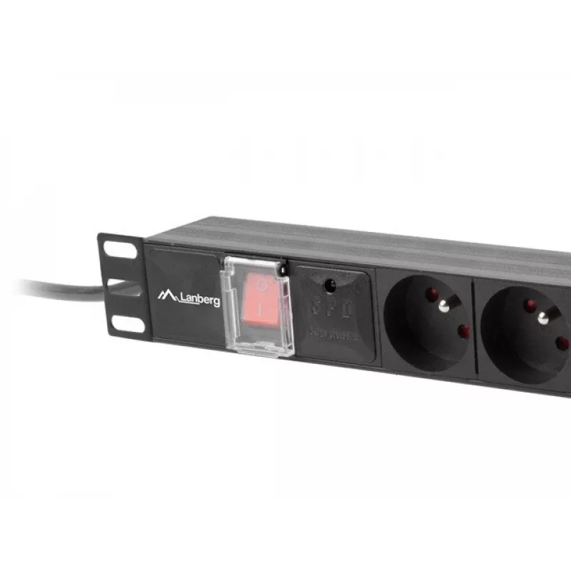 Régua de alimentação para rack LANBERG PDU (1U, 16A, 7X 230V, 2M)