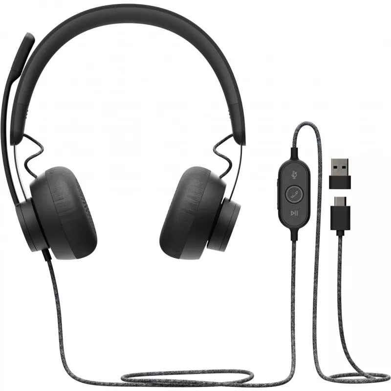 Sistema de videoconferência pessoal Logitech Zone Wired UC