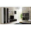 Armário Cama Square VIGO 50/50/30 branco/preto brilhante