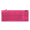 Teclado gaming Logitech G 920-013249 USB AZERTY francês rosa Tenkeyless