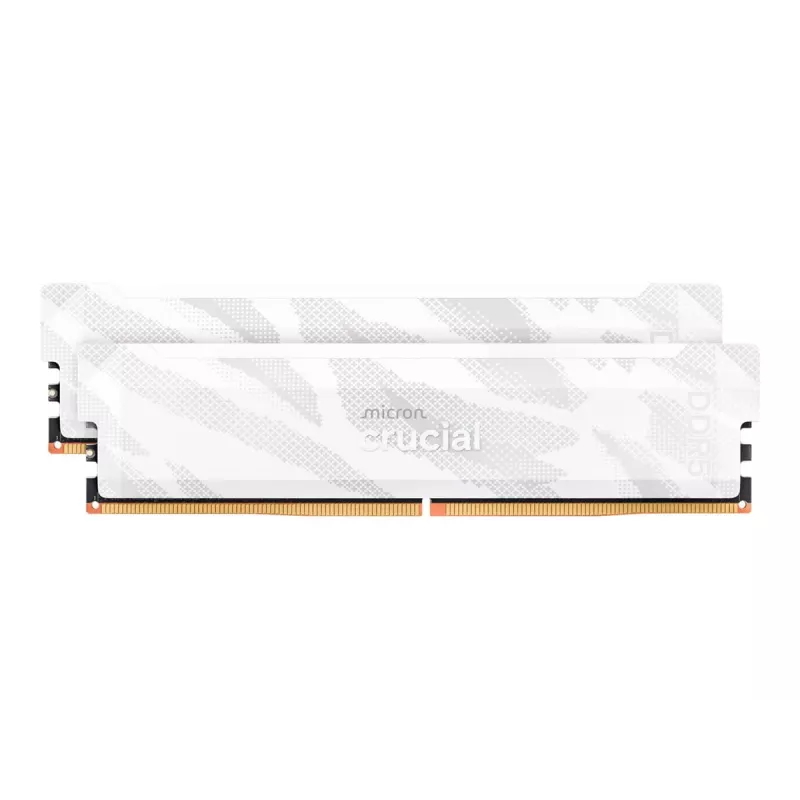 Crucial Pro OC 32GB (2x16GB) DDR5 PC5-48000C32 6400MHz Dual Channel Kit - branco