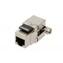 Conector fêmea keystone Extralink CAT6 STP RJ45, fêmea, cor de aço, 1 unid.