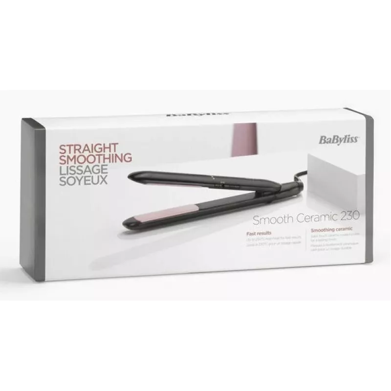 Alisador de cabelo BaByliss Smooth Ceramic 230 ST241E, preto